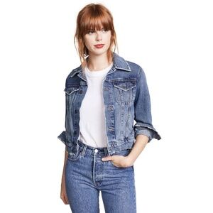 Current/Elliott Women's The Wishing Well Destroyed Wash Denim Jean Jacket: 3